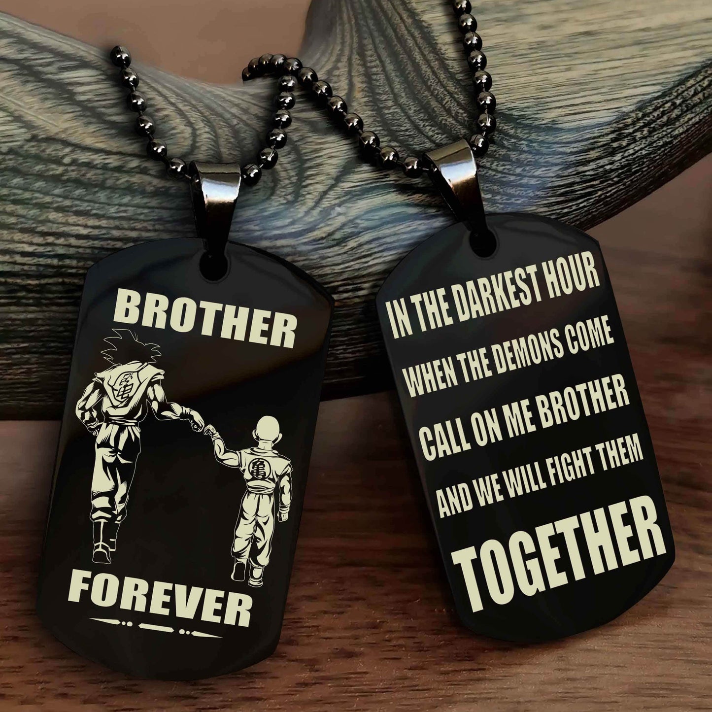 Knight Templar Personalized Double Sided Dog Tag For My Brother - Call On Me Brother And We Will Fight Them Together Gift For Your Friend