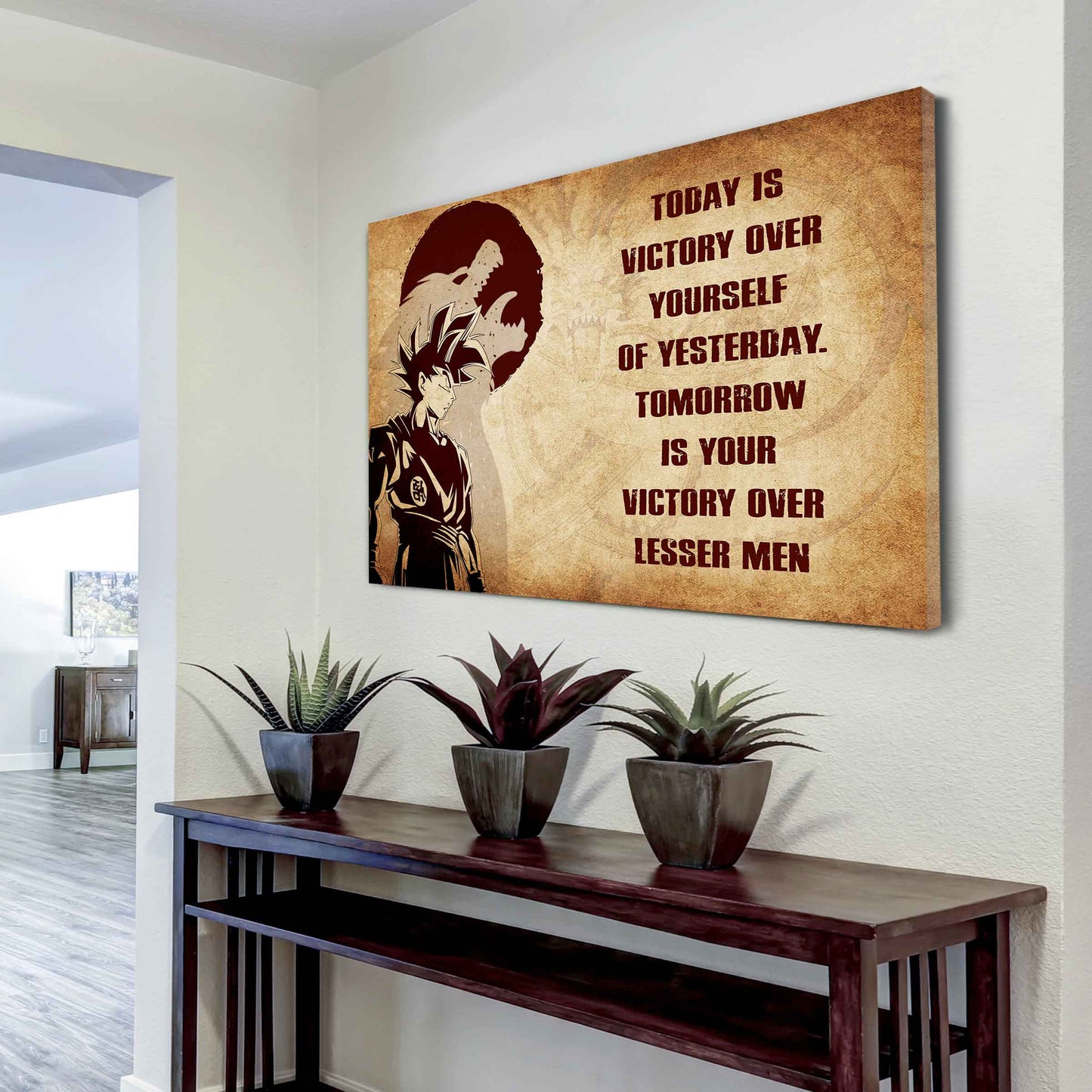 Soldier Poster Canvas Today Is Victory Over Yourself Of Yesterday Best Gift With Motivation Quotes