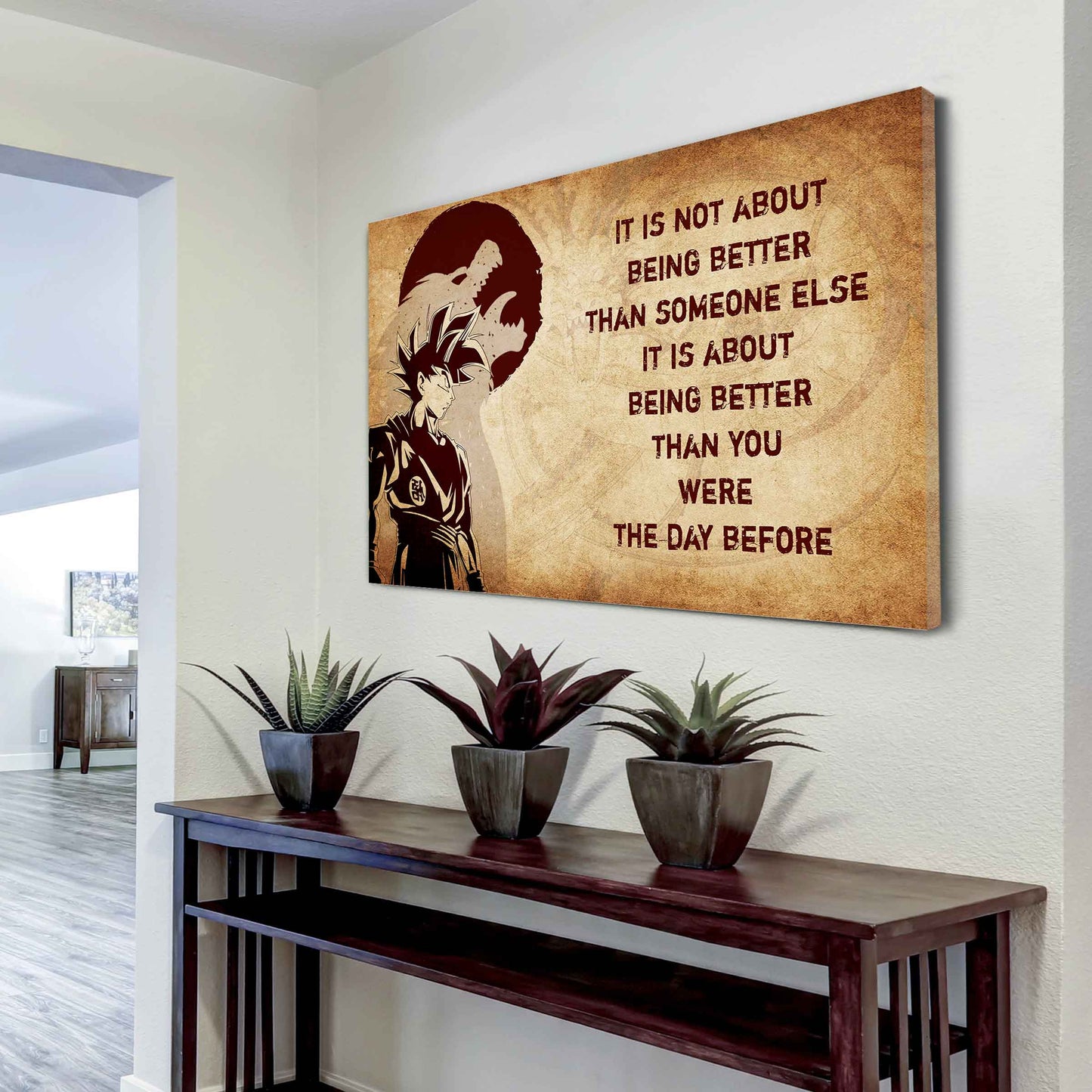 Soldier Poster Canvas It's Not About Being Better Than Someone Else Best Gifts Motivation Quotes (Copy)