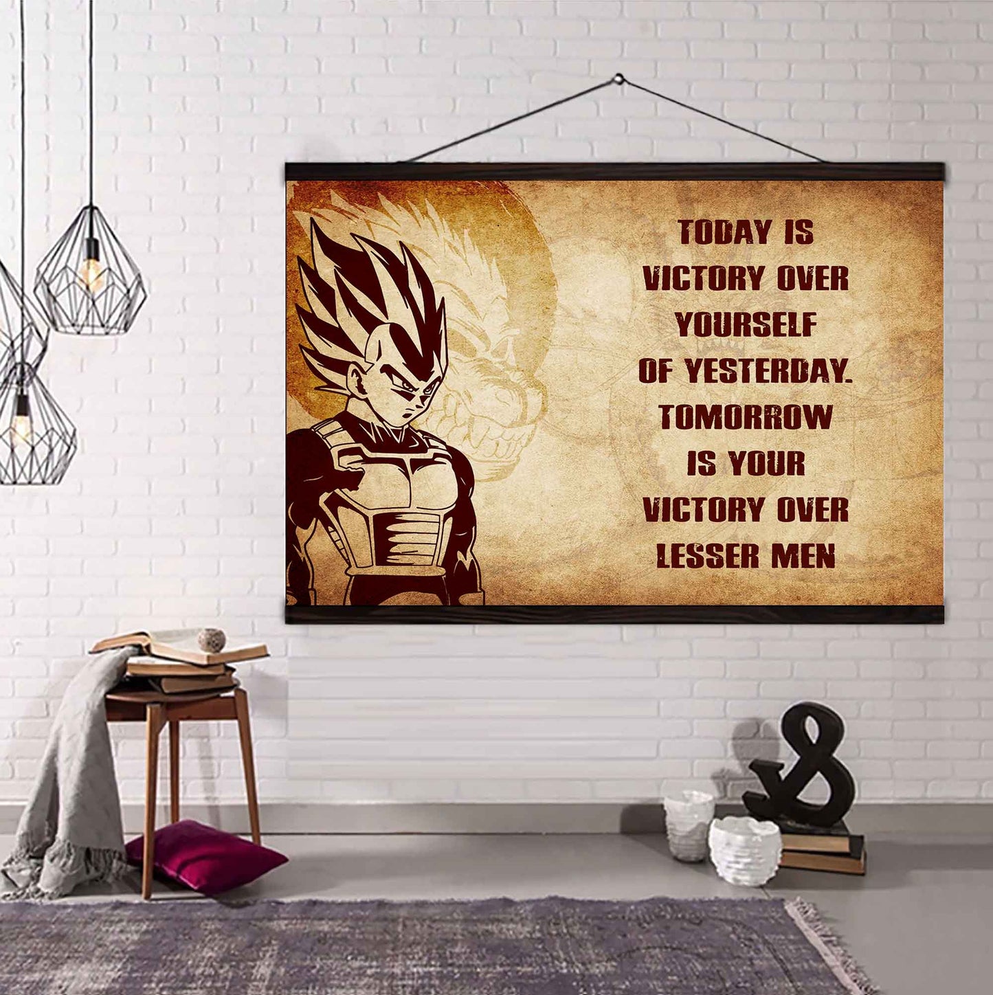 Soldier Poster Canvas Today Is Victory Over Yourself Of Yesterday Best Gift With Motivation Quotes
