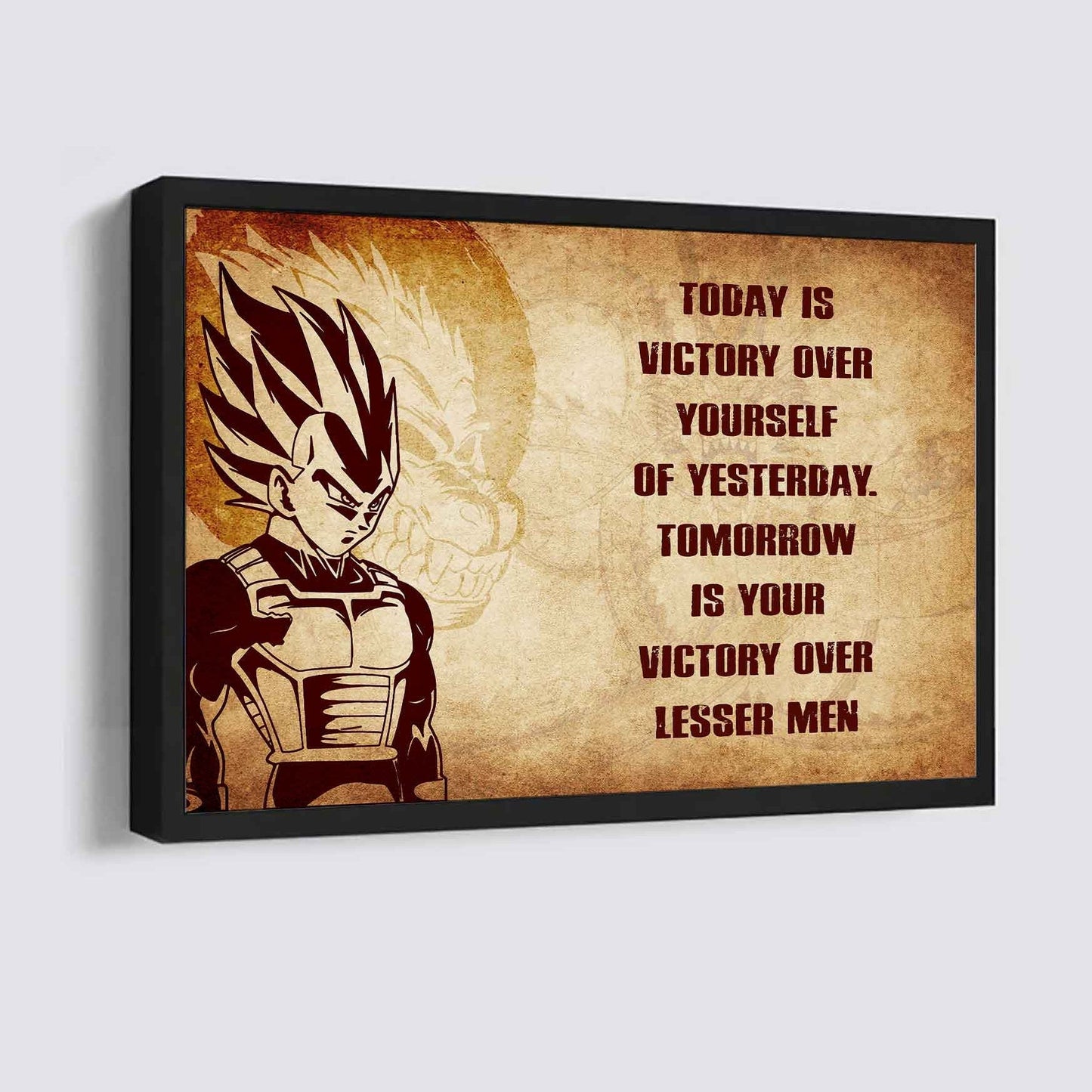 Soldier Poster Canvas Today Is Victory Over Yourself Of Yesterday Best Gift With Motivation Quotes