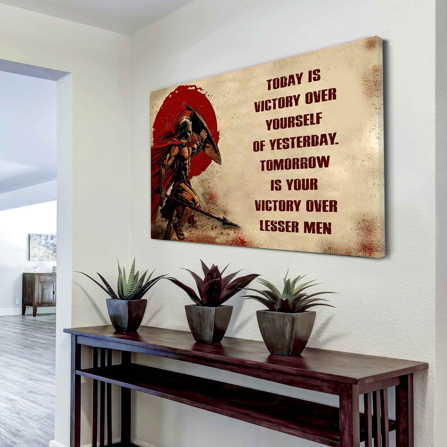 Soldier Poster Canvas Today Is Victory Over Yourself Of Yesterday Best Gift With Motivation Quotes