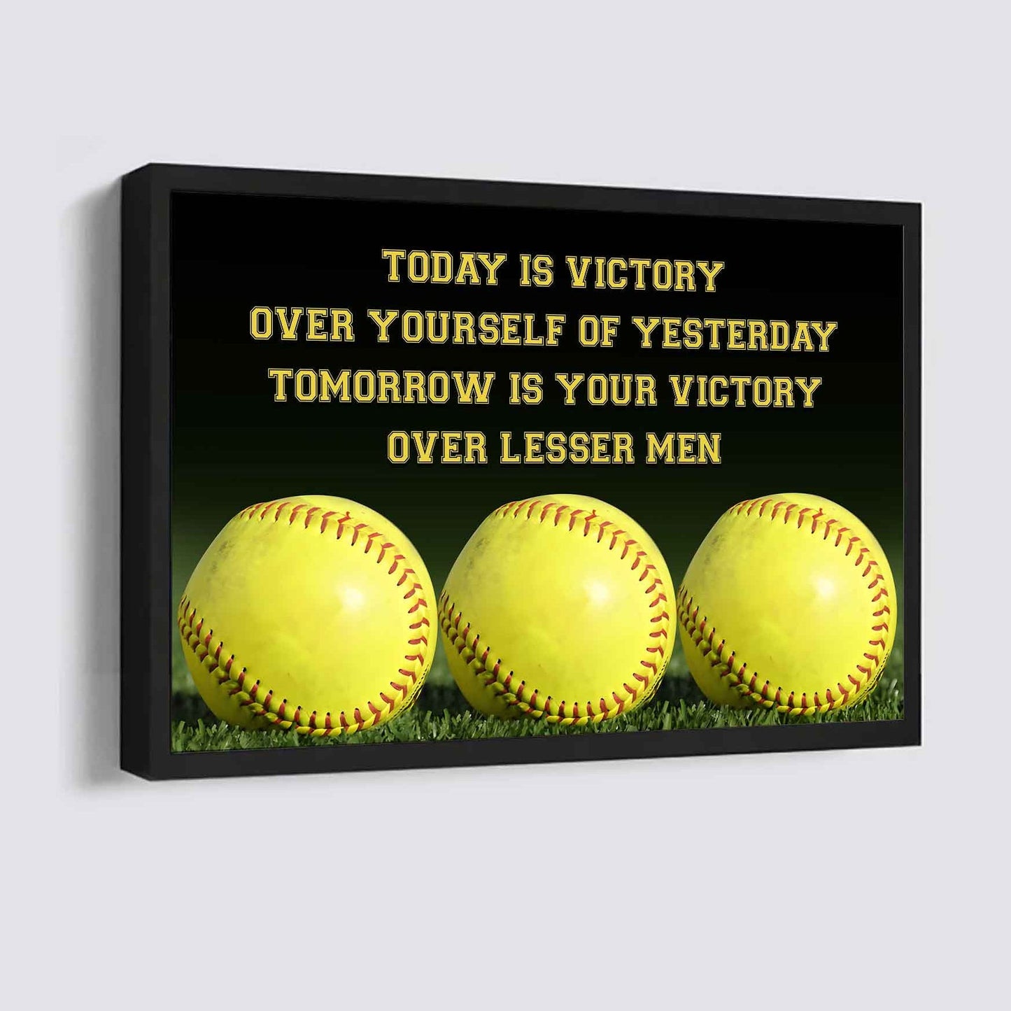 Sport Poster Canvas Today Is Victory Over Your Self Best Gift With Motivation Quotes