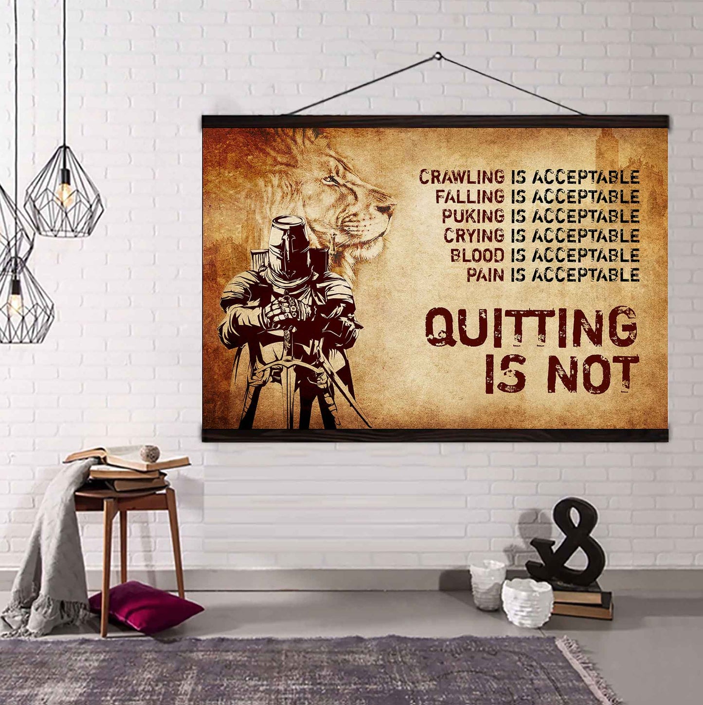 Soldier Poster Canvas Quiting Is Not Best Gifts Motivation Quotes