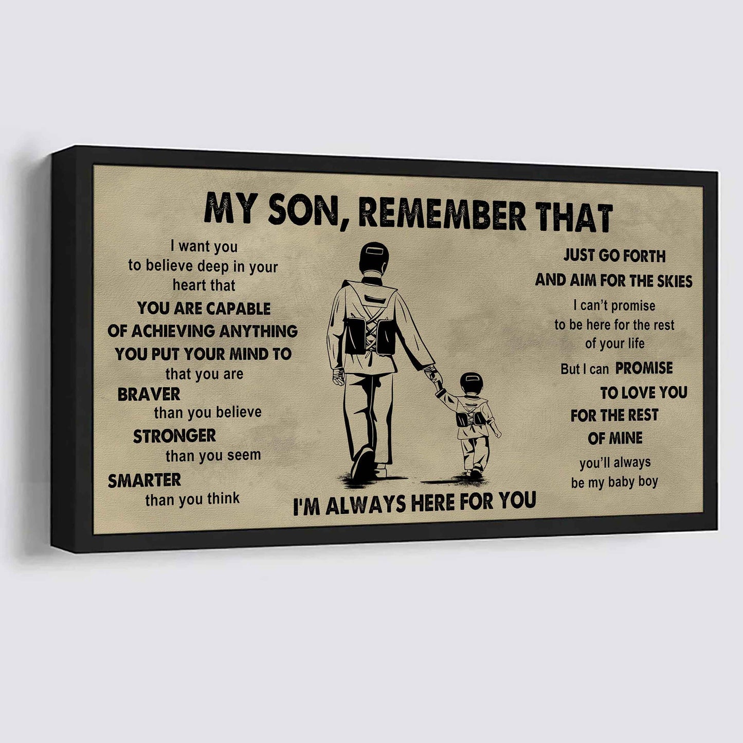 Personalized Sport Poster Canvas - My Son Remember That Just Go Forth And Aim For The Skies