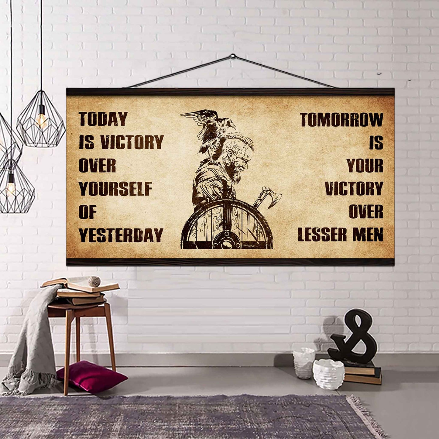 Personalized Soldier Poster Canvas - Today Is Victory Over Yourself Of Yesterday Tomorrow Is Your Victory Over Lesser Men