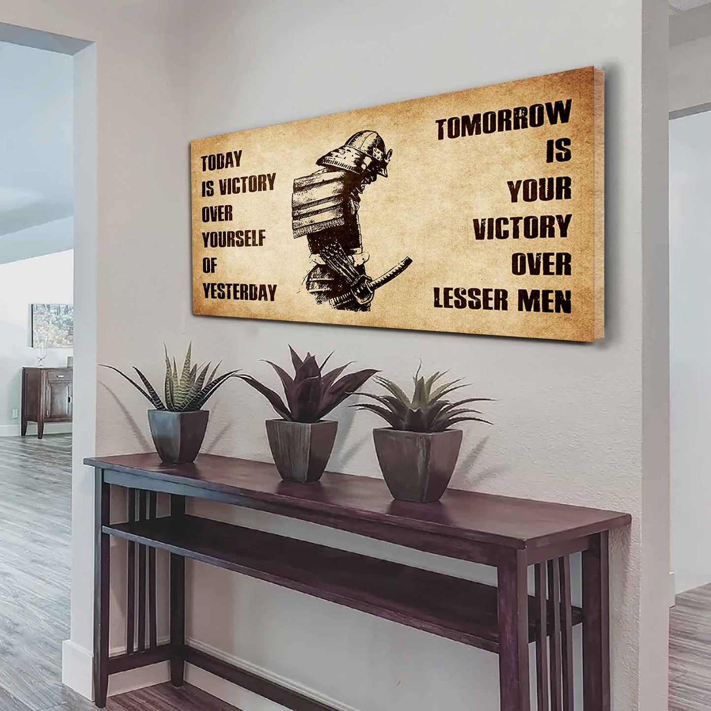 Personalized Soldier Poster Canvas - Today Is Victory Over Yourself Of Yesterday Tomorrow Is Your Victory Over Lesser Men