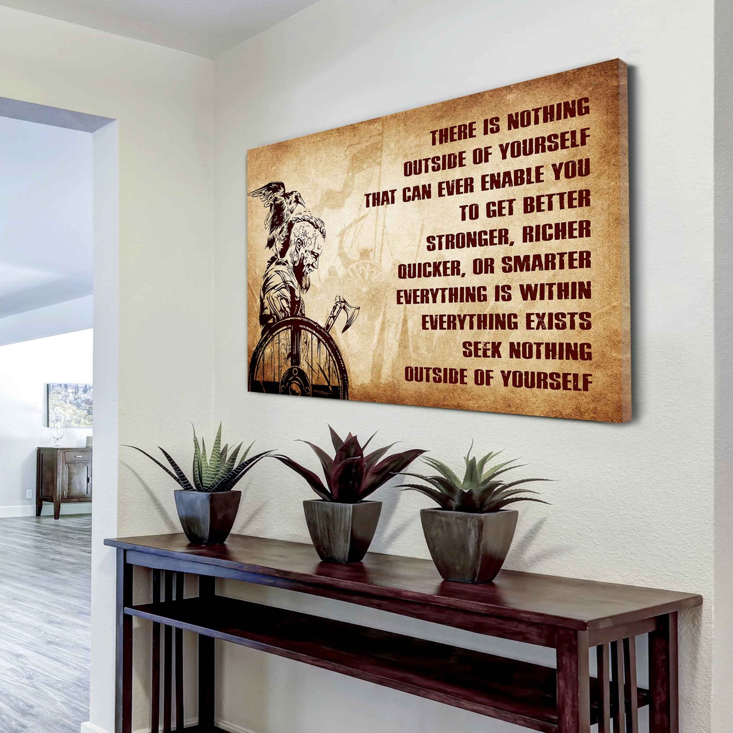 Soldier Poster Canvas There Is Nothing Outside Of Yourself Best Gift With Motivation Quotes