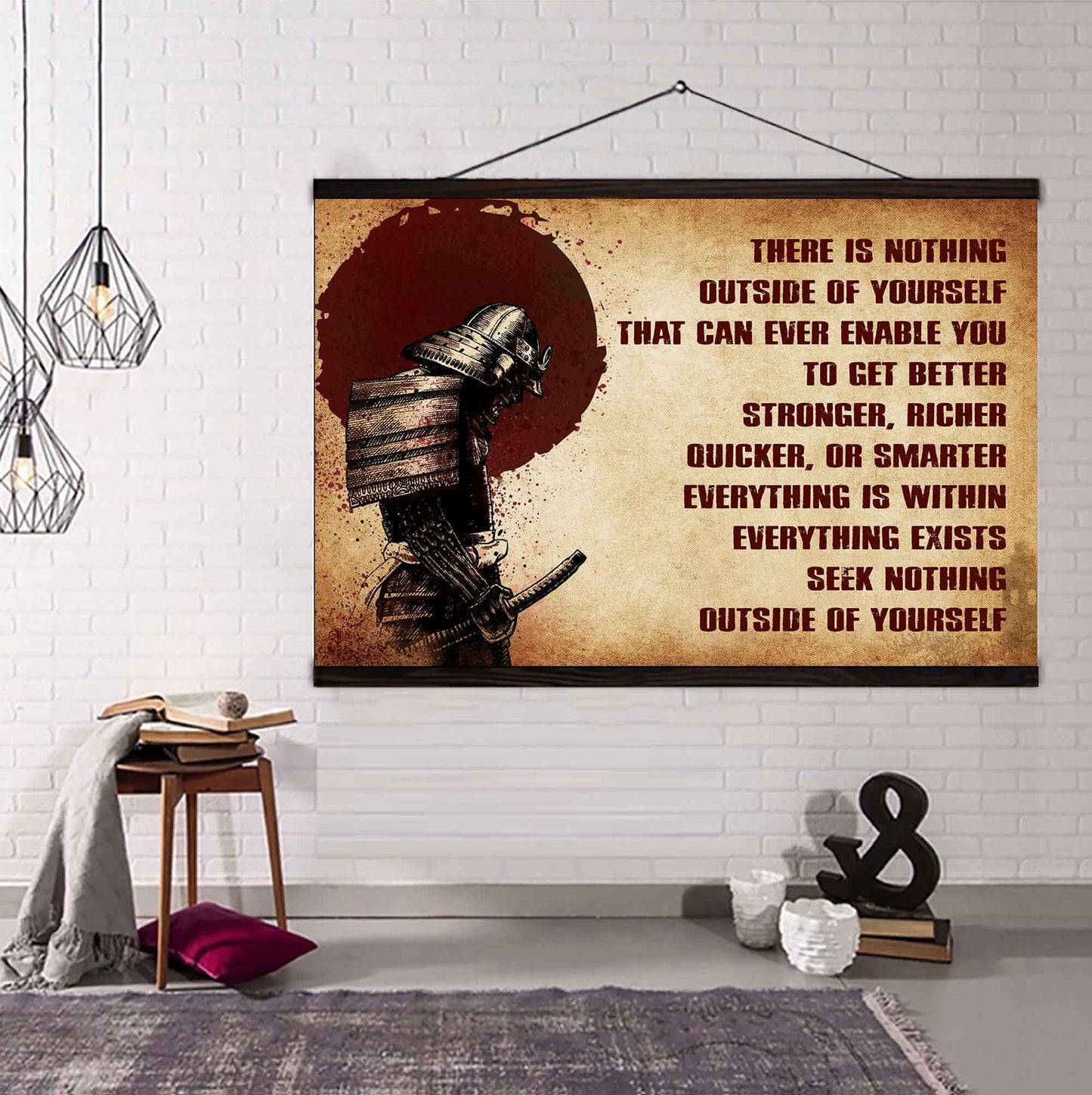Soldier Poster Canvas There Is Nothing Outside Of Yourself Best Gift With Motivation Quotes