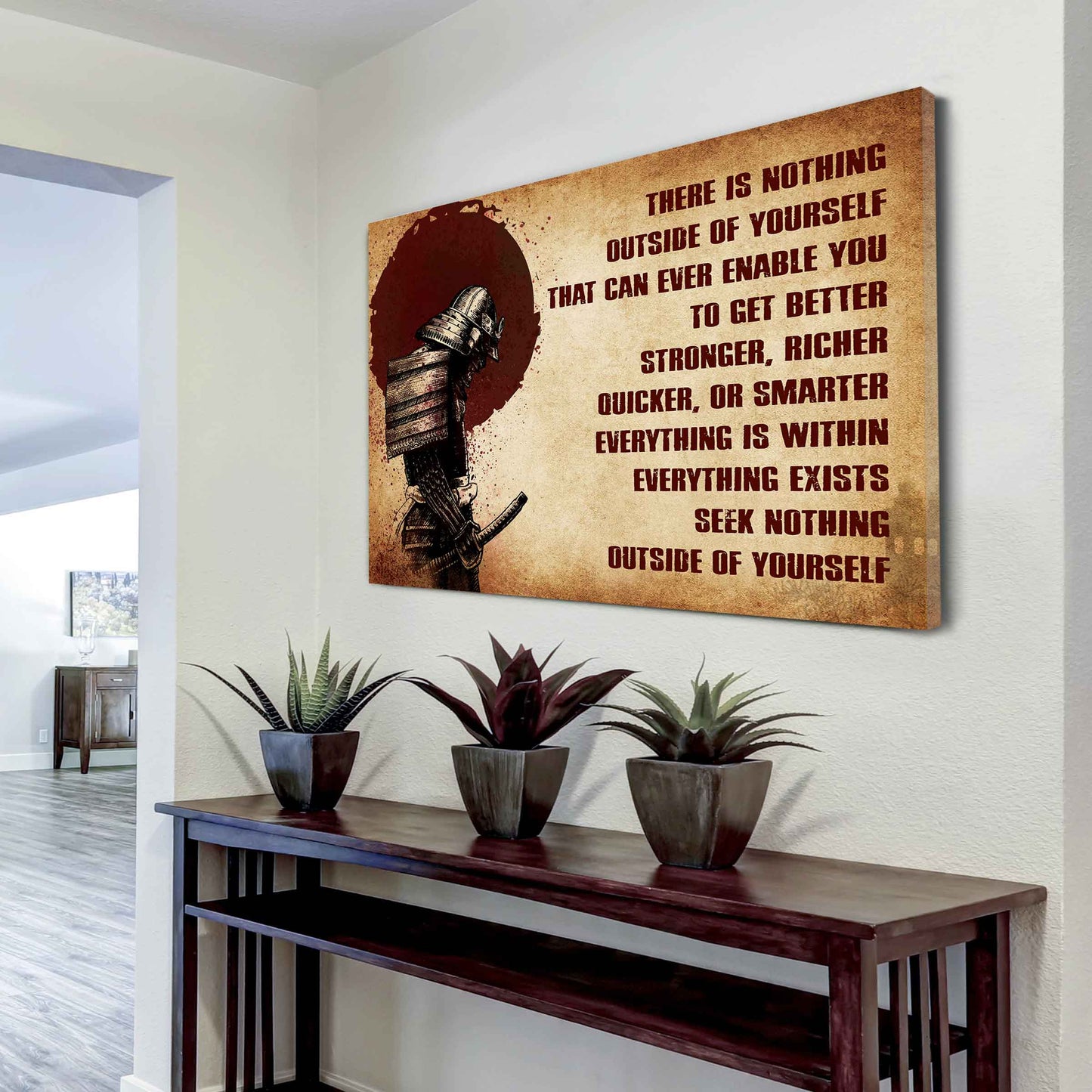 Soldier Poster Canvas There Is Nothing Outside Of Yourself Best Gift With Motivation Quotes