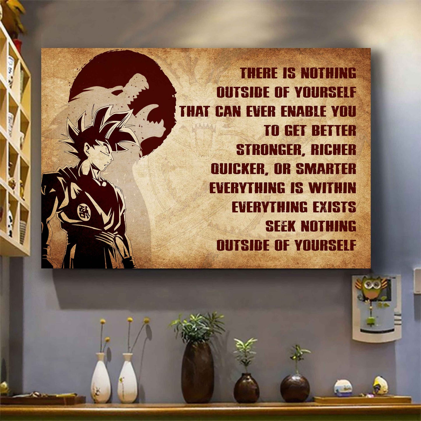 Soldier Poster Canvas There Is Nothing Outside Of Yourself Best Gift With Motivation Quotes