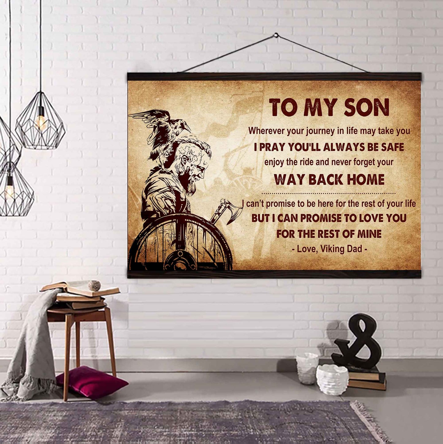 New Version Warrior Poster Canvas Your Way Back Home From Dad To Son Gift For Your Son Motivational Quotes