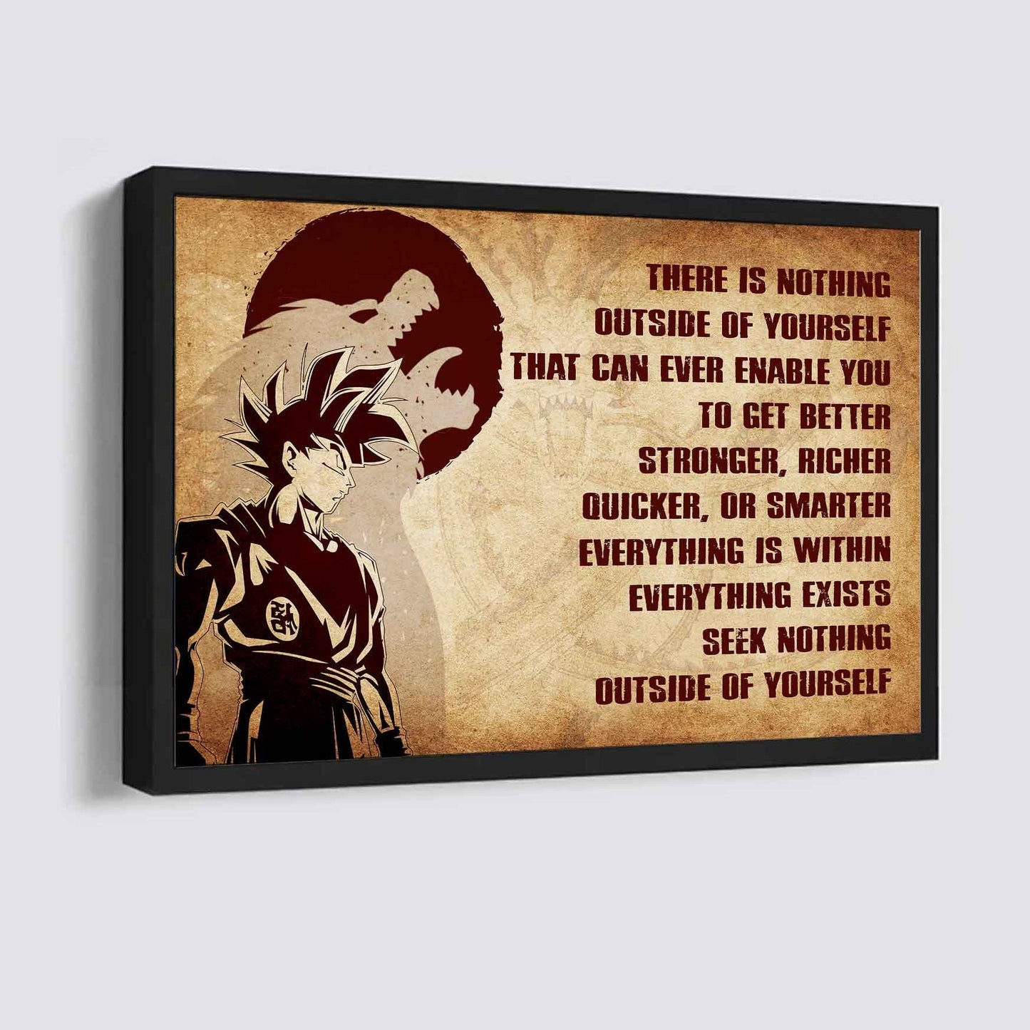Soldier Poster Canvas There Is Nothing Outside Of Yourself Best Gift With Motivation Quotes