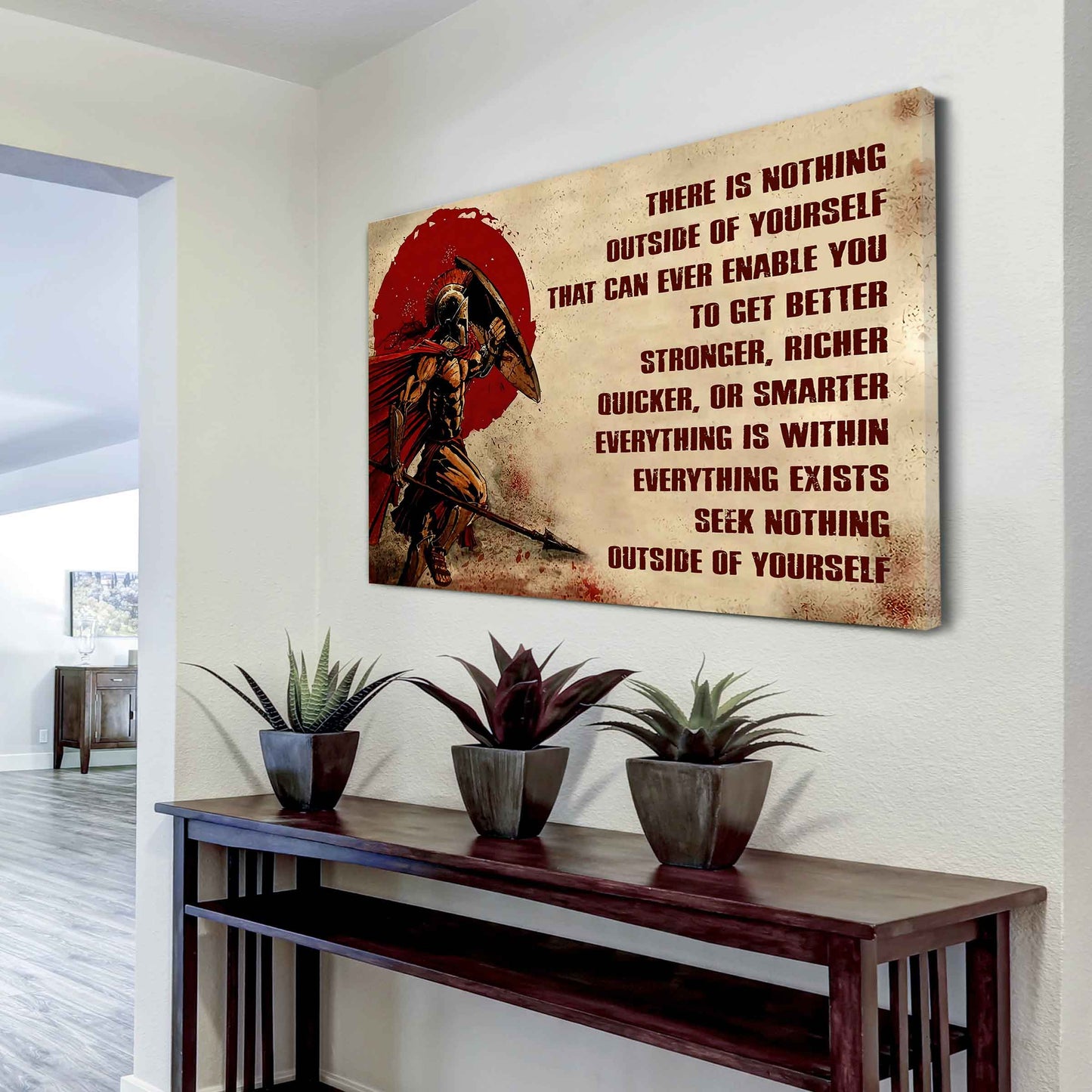 Soldier Poster Canvas There Is Nothing Outside Of Yourself Best Gift With Motivation Quotes