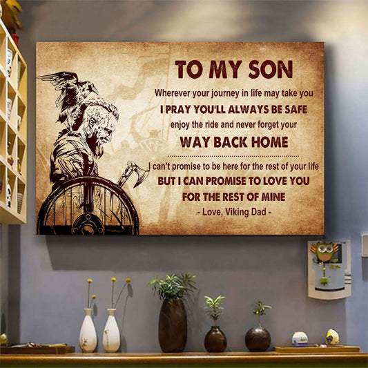 Knight Templar Poster Canvas Your Way Back Home From Dad To Son Gift For Your Son