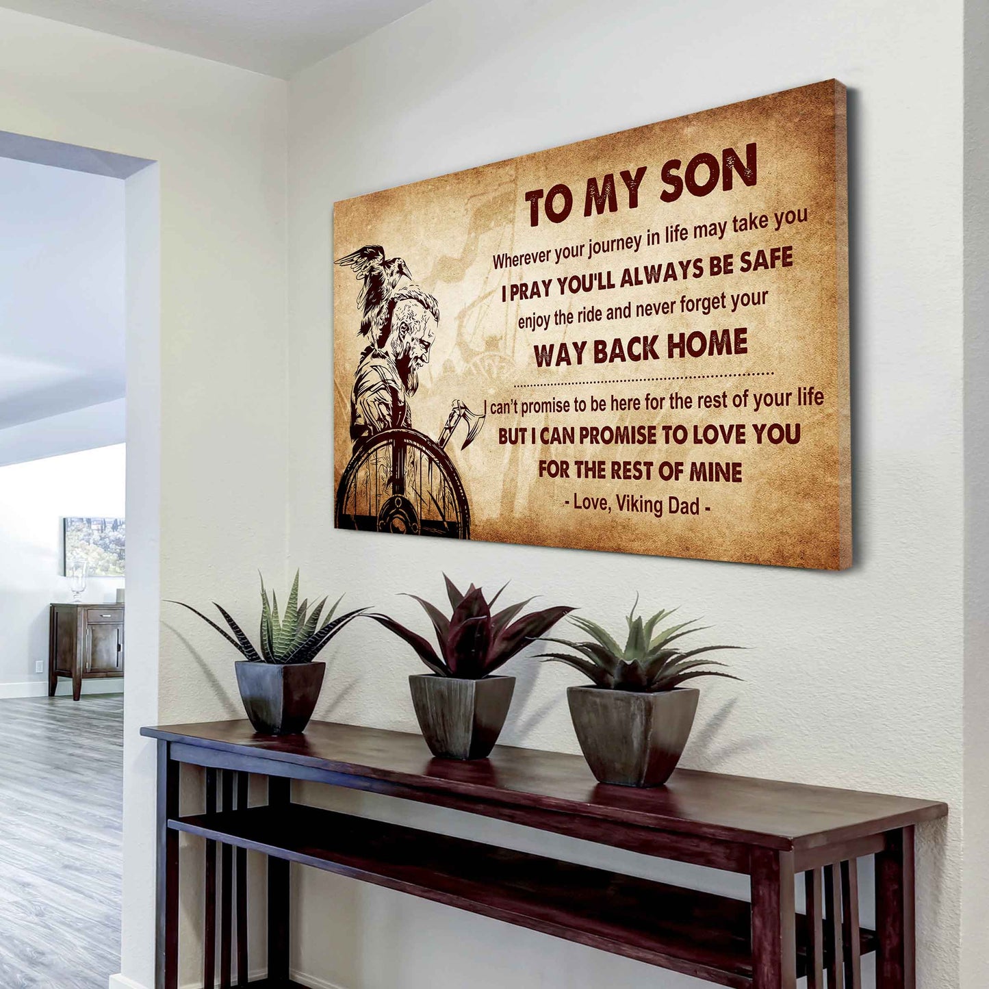 New Version Warrior Poster Canvas Your Way Back Home From Dad To Son Gift For Your Son Motivational Quotes