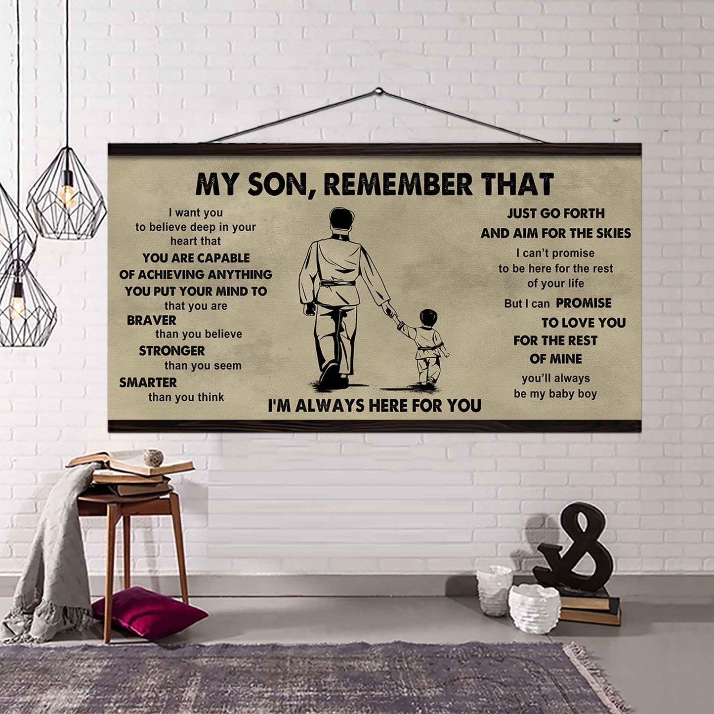 Personalized Sport Poster Canvas - My Son Remember That Just Go Forth And Aim For The Skies