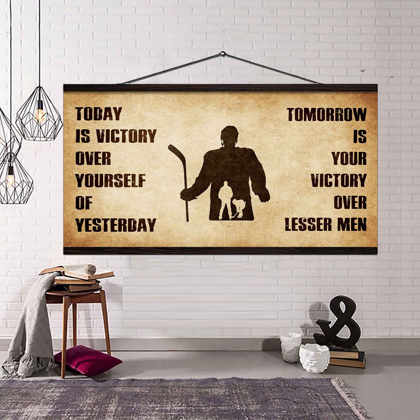 Personalized Soldier Poster Canvas - Today Is Victory Over Yourself Of Yesterday Tomorrow Is Your Victory Over Lesser Men