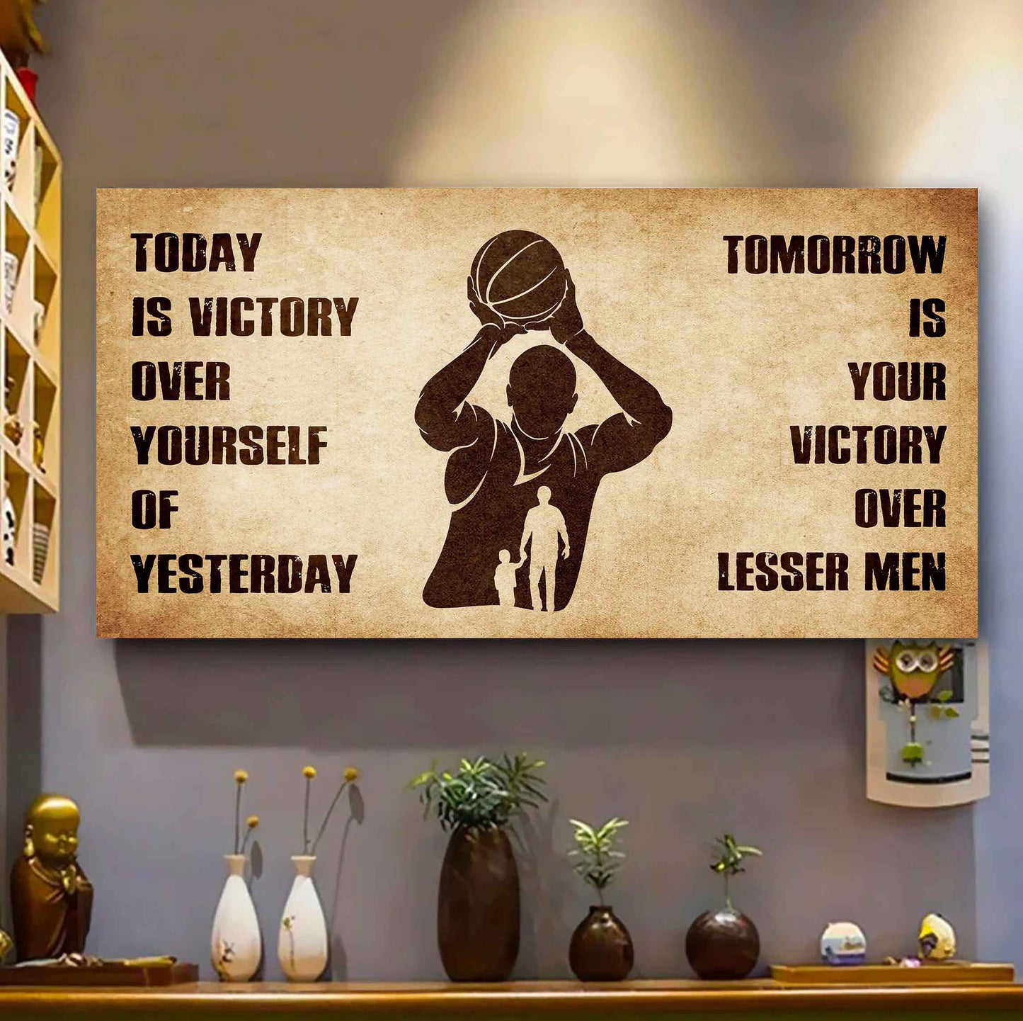 Personalized Soldier Poster Canvas - Today Is Victory Over Yourself Of Yesterday Tomorrow Is Your Victory Over Lesser Men