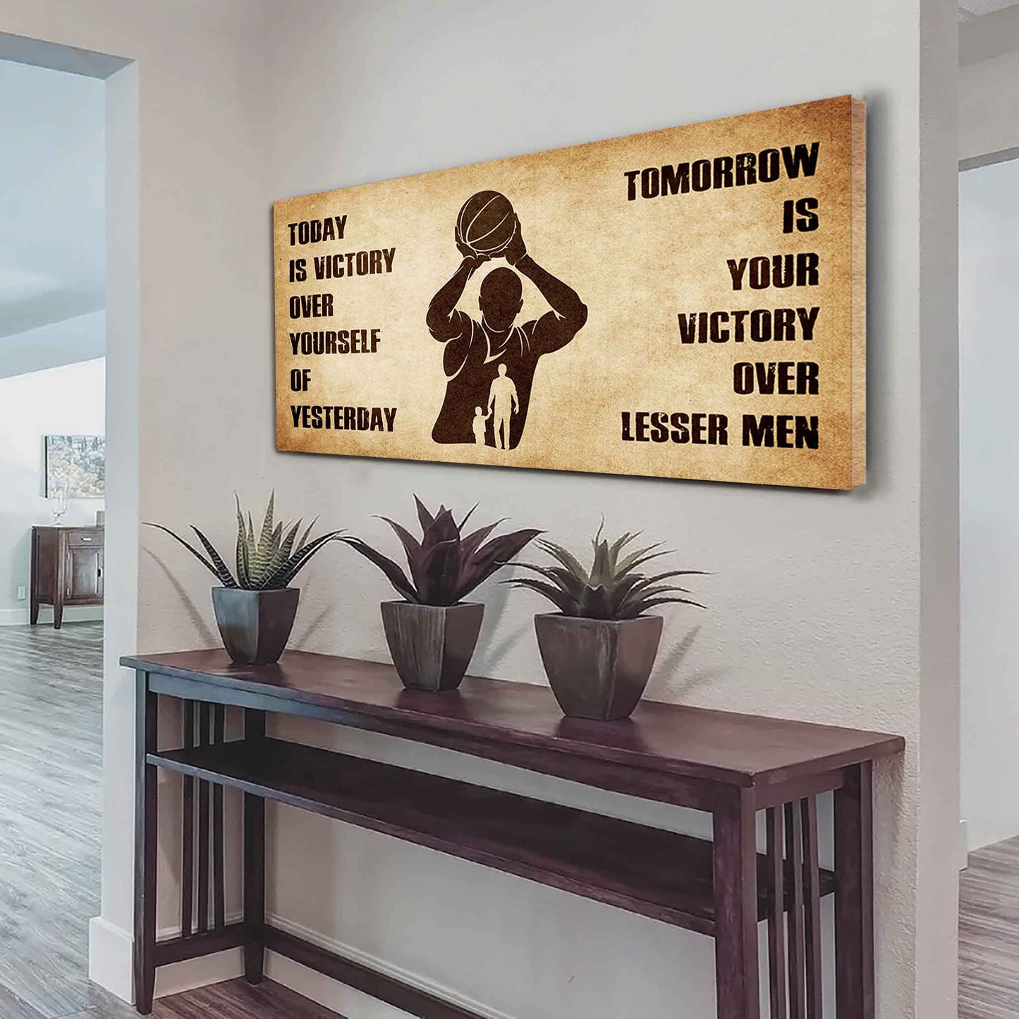 Personalized Soldier Poster Canvas - Today Is Victory Over Yourself Of Yesterday Tomorrow Is Your Victory Over Lesser Men