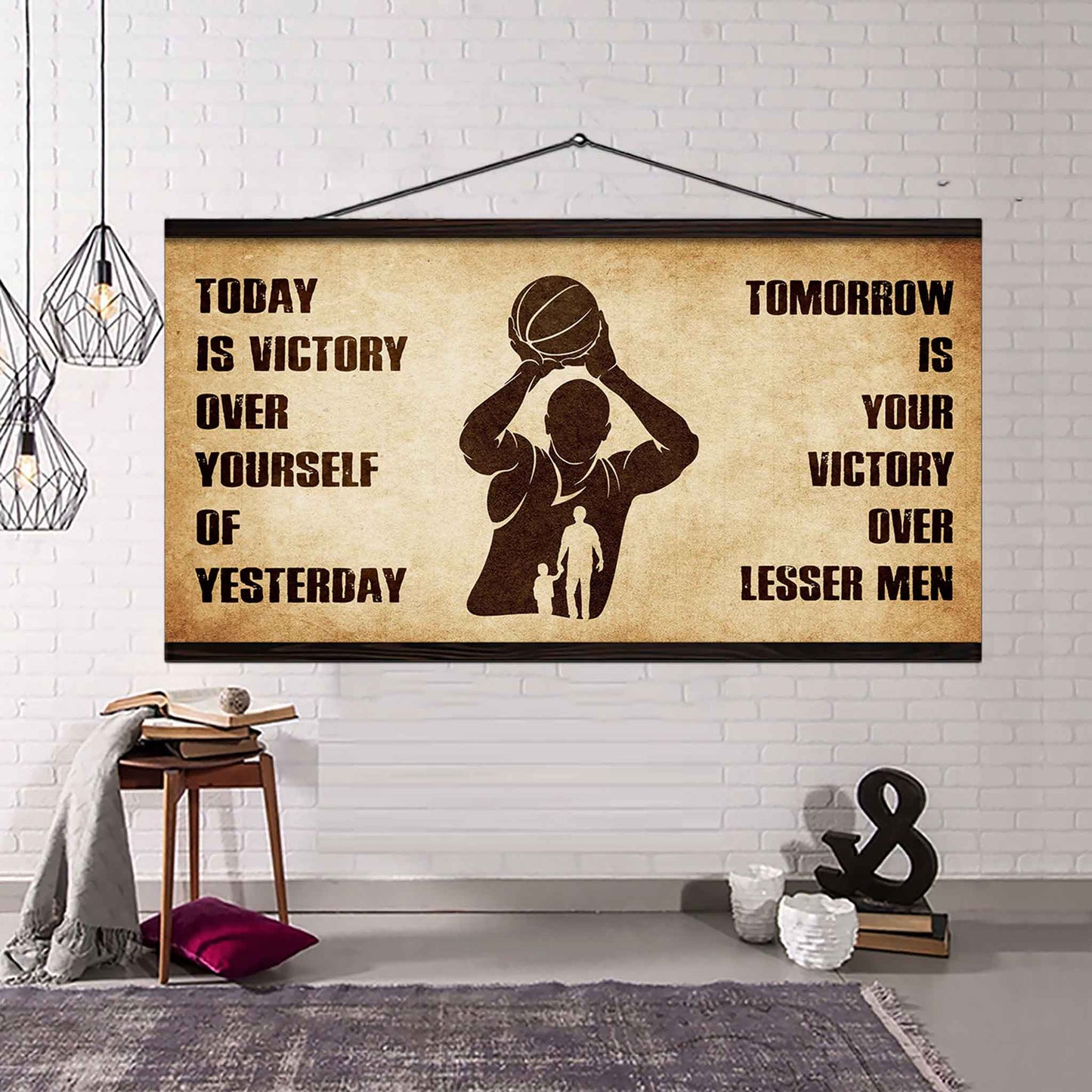 Personalized Soldier Poster Canvas - Today Is Victory Over Yourself Of Yesterday Tomorrow Is Your Victory Over Lesser Men