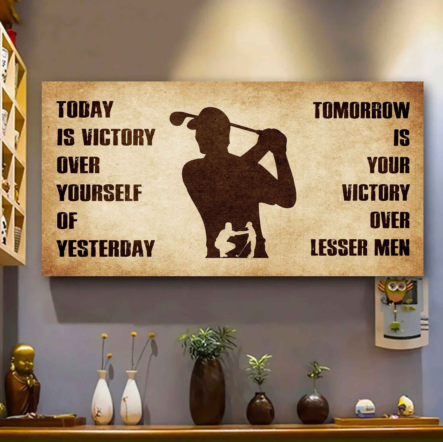 Personalized Soldier Poster Canvas - Today Is Victory Over Yourself Of Yesterday Tomorrow Is Your Victory Over Lesser Men