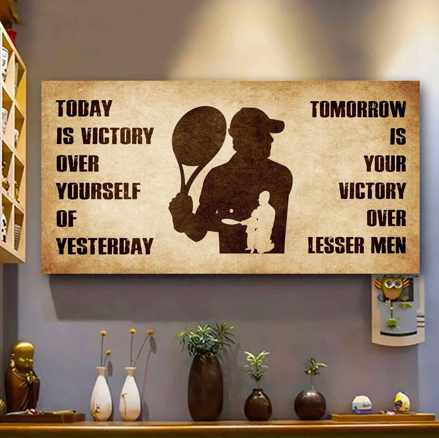 Personalized Soldier Poster Canvas - Today Is Victory Over Yourself Of Yesterday Tomorrow Is Your Victory Over Lesser Men