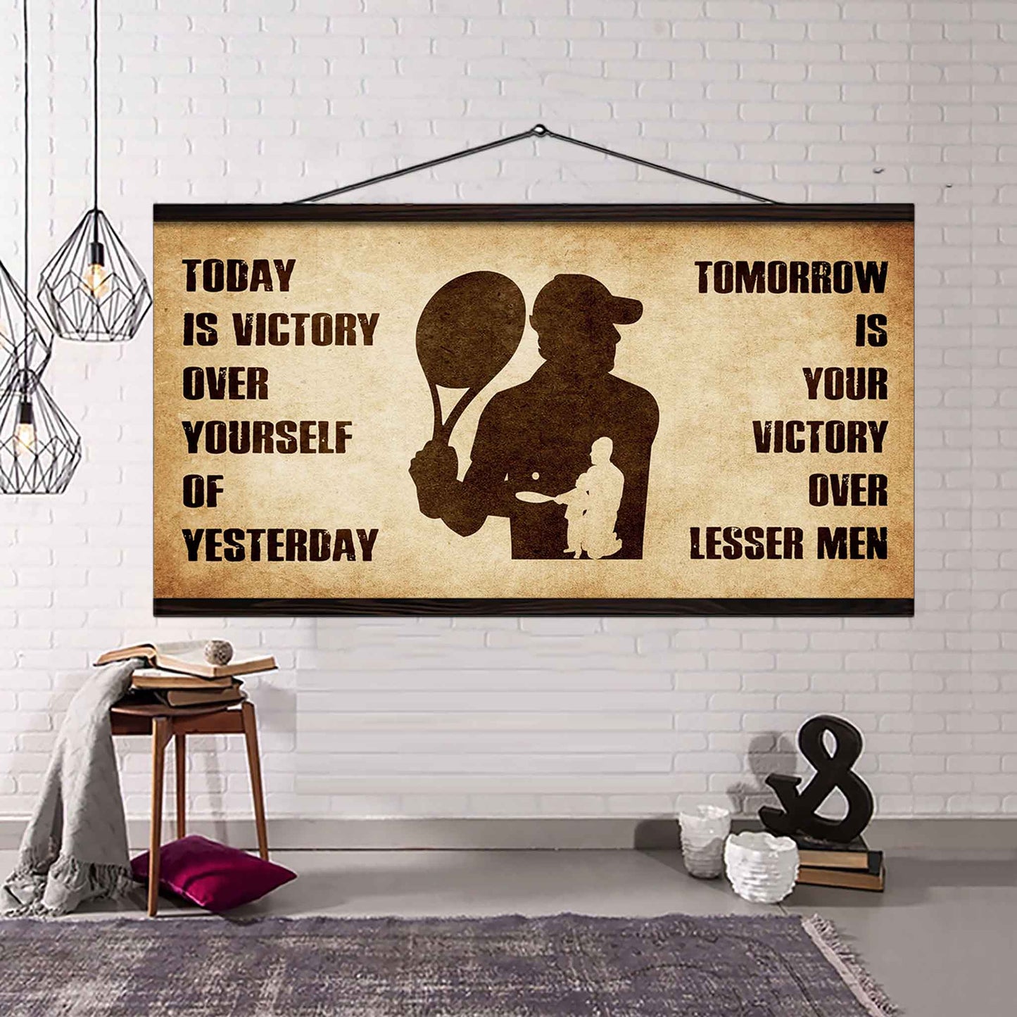 Personalized Soldier Poster Canvas - Today Is Victory Over Yourself Of Yesterday Tomorrow Is Your Victory Over Lesser Men