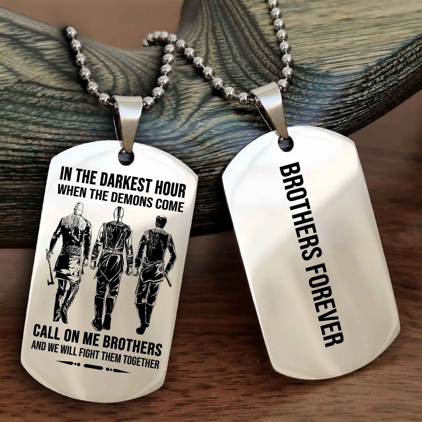 Soldier Customizable engraved black dog tag double sided gift from brother, brother forevers