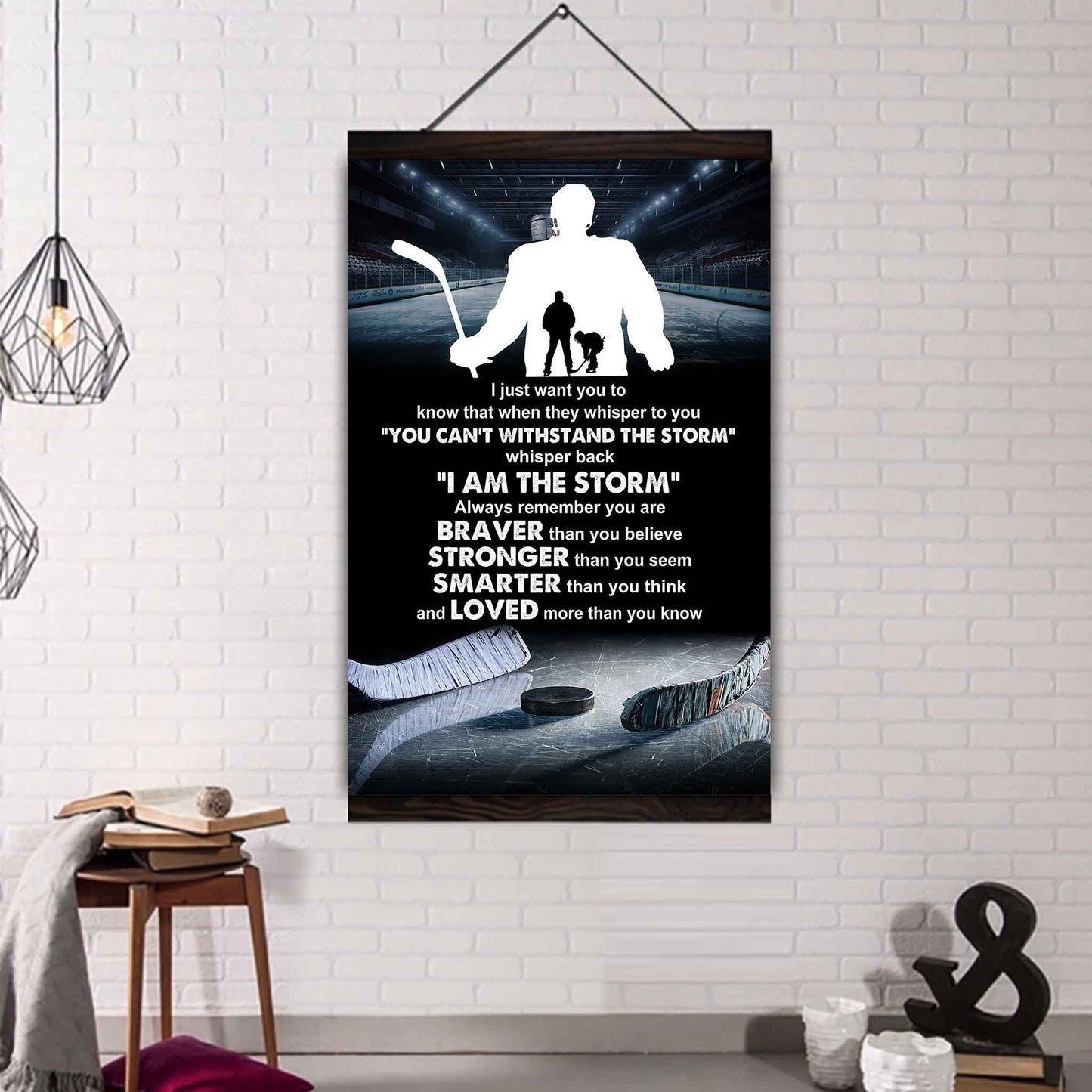 Poster Canvas To My Son Whisper Back I Am The Storm Loved More Than You Know Gift From Dad