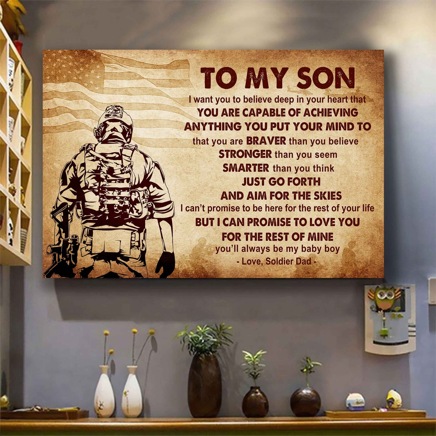 Knight Templar Poster Canvas Just Go Forth And Aim For The Skies From Dad To Son Gift For Your Son