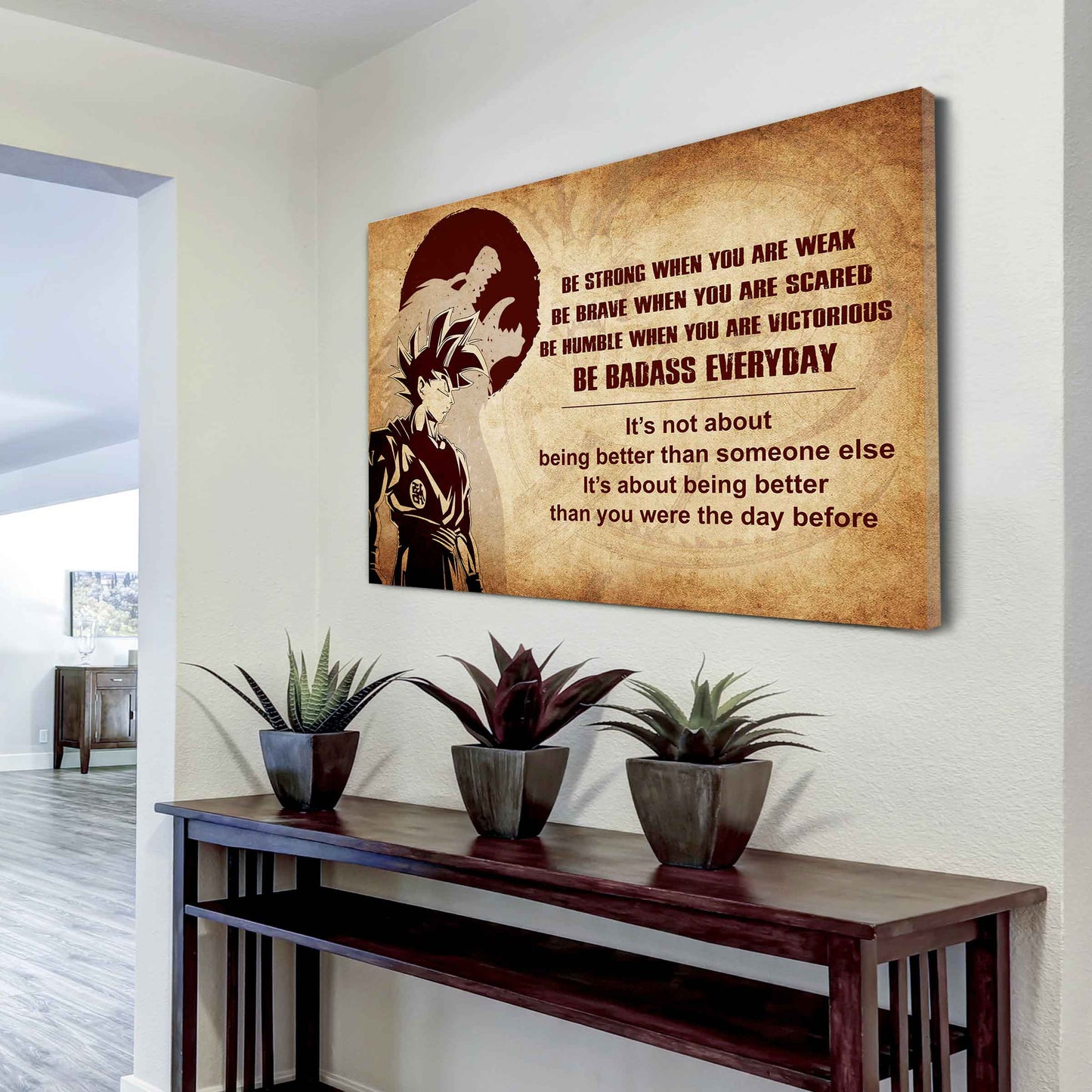 Soldier Poster Canvas Be Strong When You Are Weak Be Badass Everyday From Dad To Son Gift For Your Son Motivational Quotes