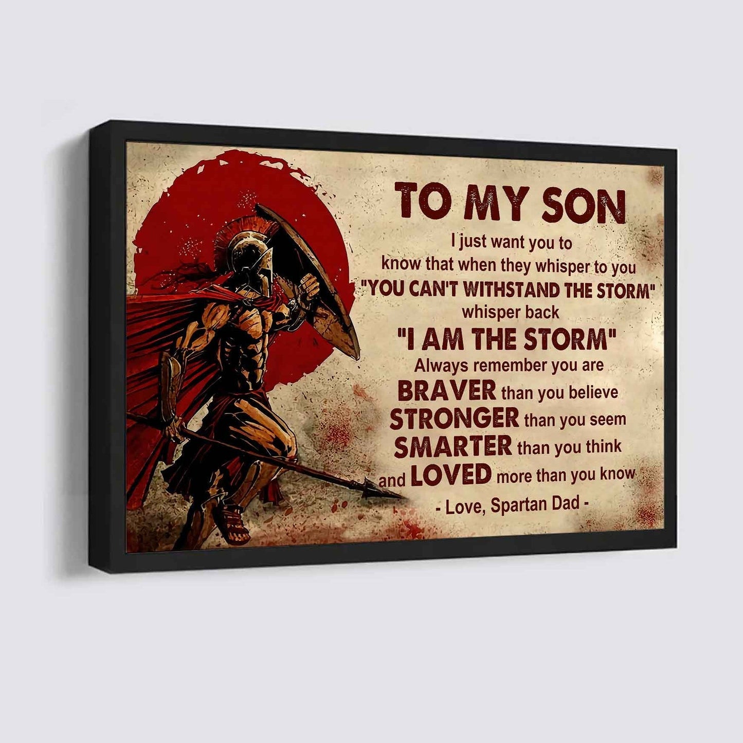 Knight Templar Poster Canvas Whisper Back I'm The Storm From Dad To Son Gift For Your Son