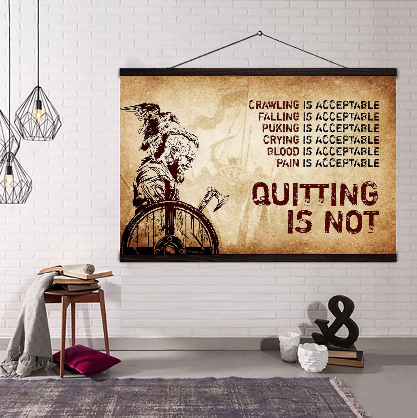 Soldier Poster Canvas Quiting Is Not Best Gifts Motivation Quotes