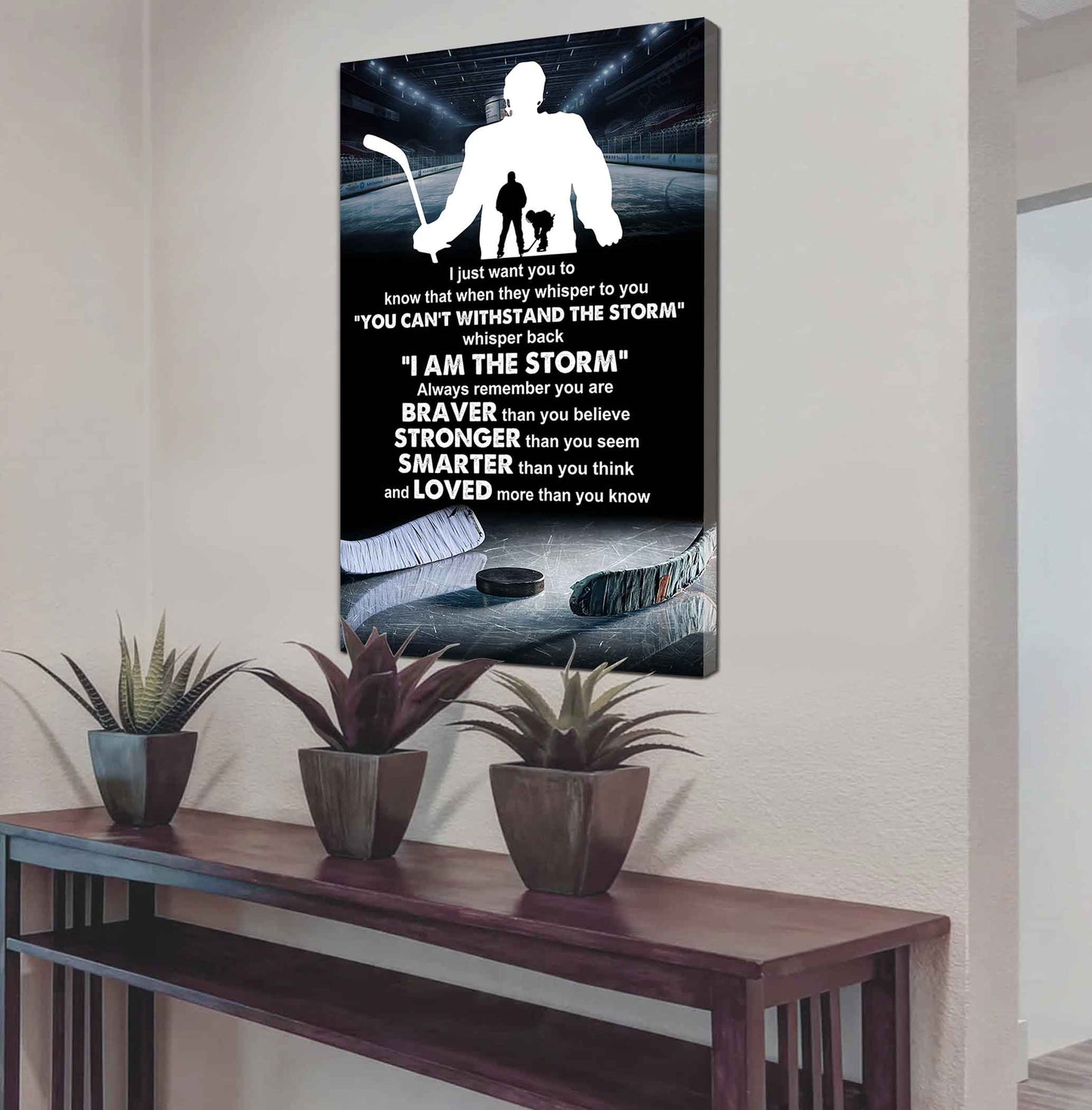 Poster Canvas To My Son Whisper Back I Am The Storm Loved More Than You Know Gift From Dad