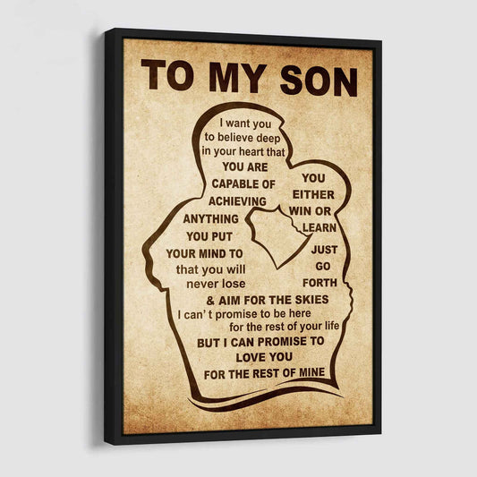 Personalized Family Poster Canvas You Will Never Lose You Either Win Or Learn To My Son Gift From Dad Gift For Your Son