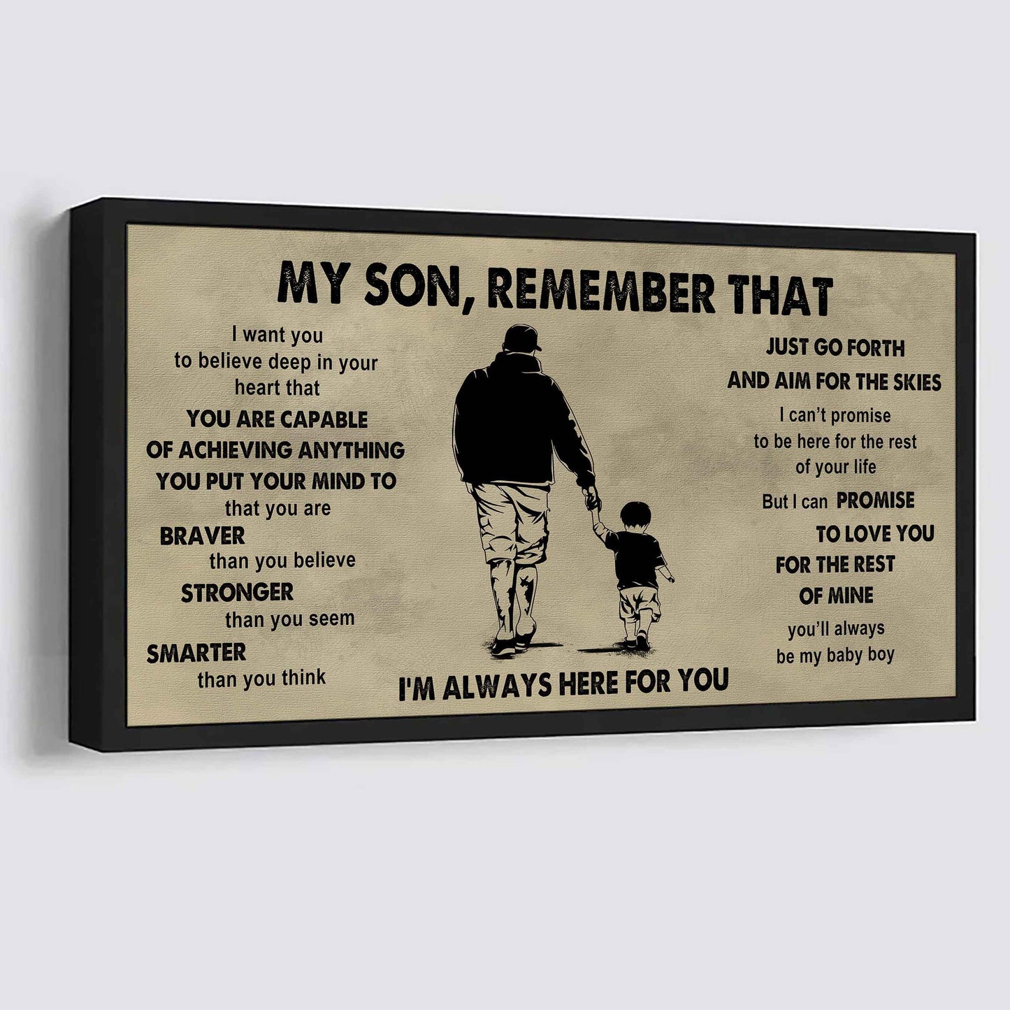 Personalized DRB Poster Canvas - My Son Remember That Just Go Forth And Aim For The Skies