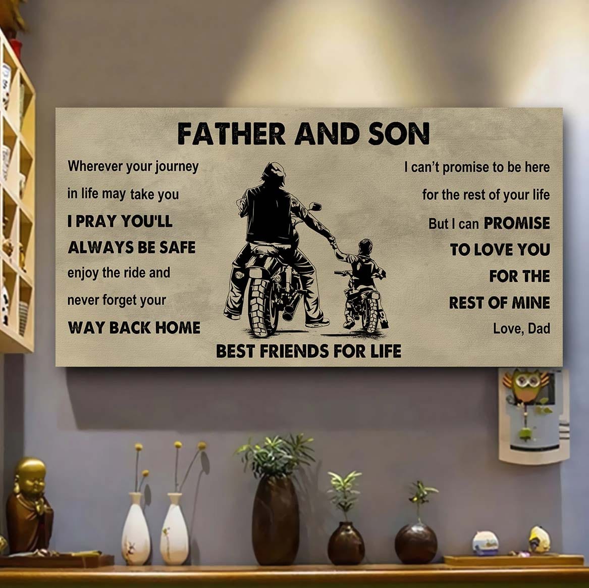 Knight Templar Father And Daughter Best Friends For Life - Ver 2 Never Forget Your Way Back Home Poster Canvas Gift For Son From Father