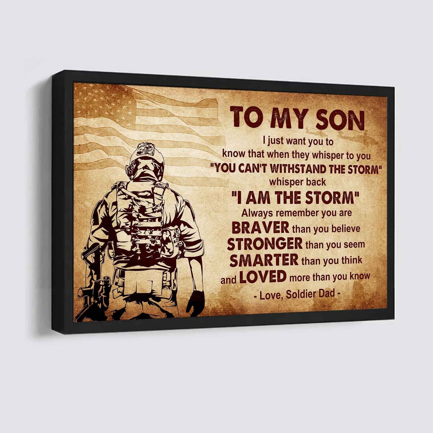 Knight Templar Poster Canvas Whisper Back I'm The Storm From Dad To Son Gift For Your Son