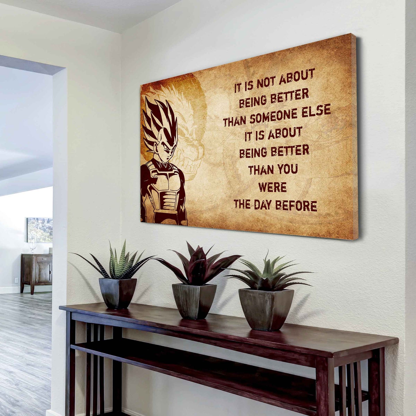 Soldier Poster Canvas It's Not About Being Better Than Someone Else Best Gifts Motivation Quotes (Copy)