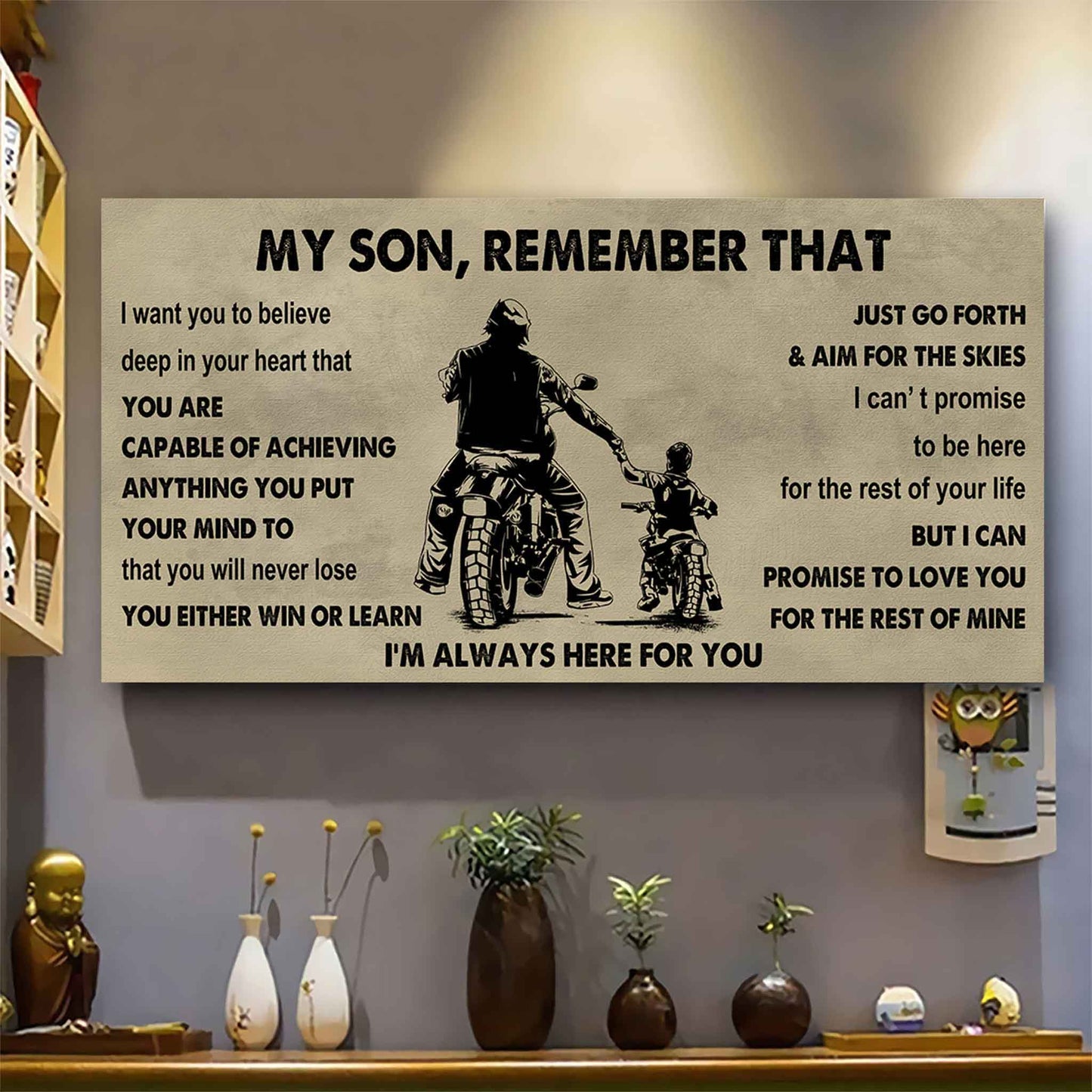 Personalized DRB Poster Canvas - My Son Remember That You Will Never Lose You Either Win Or Learn