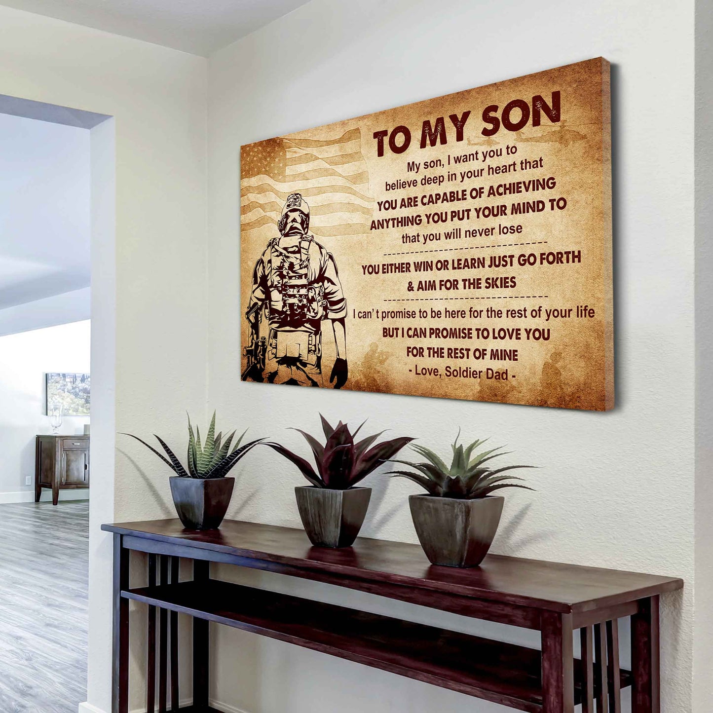 New Version Warrior Poster Canvas You Will Never Lose You Either Win Or Learn From Dad To Son