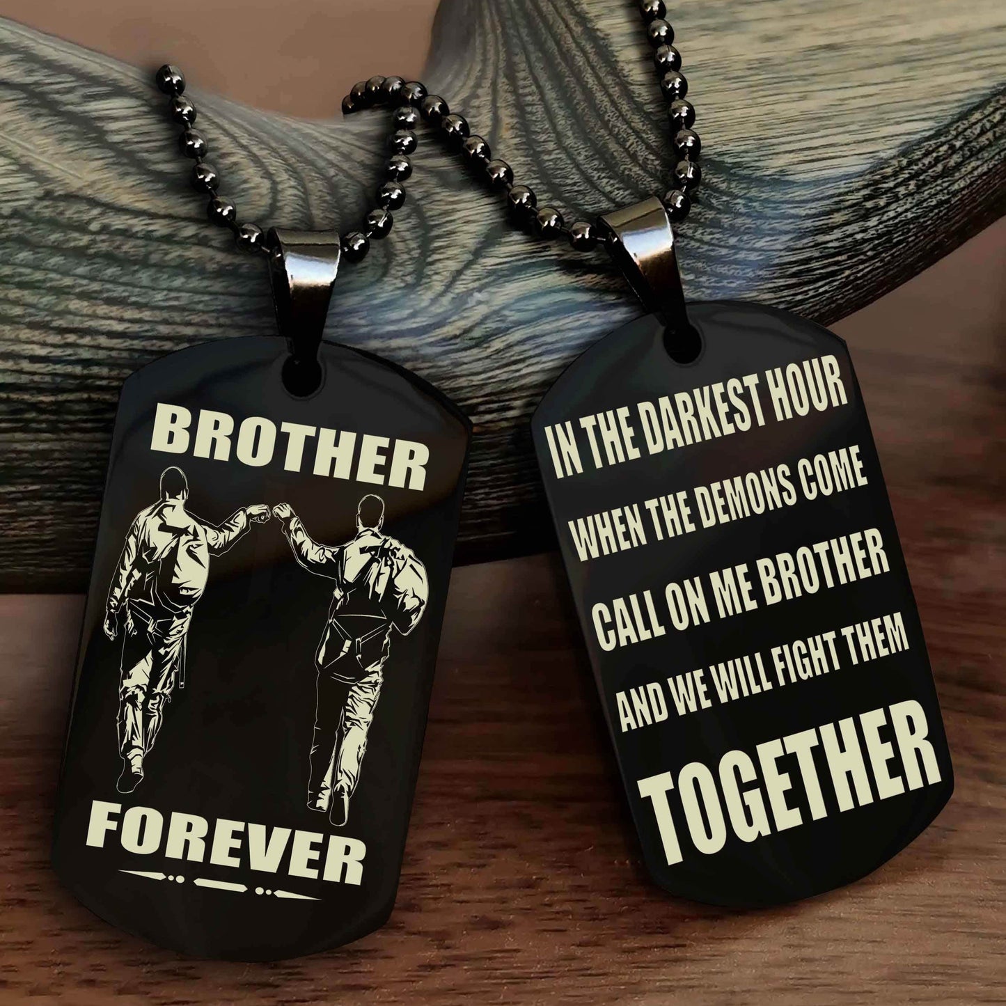 Soldier: Army-Air Force Personalized Double Sided Dog Tag For My Brother - Call On Me Brother And We Will Fight Them Together Gift For Your Friend