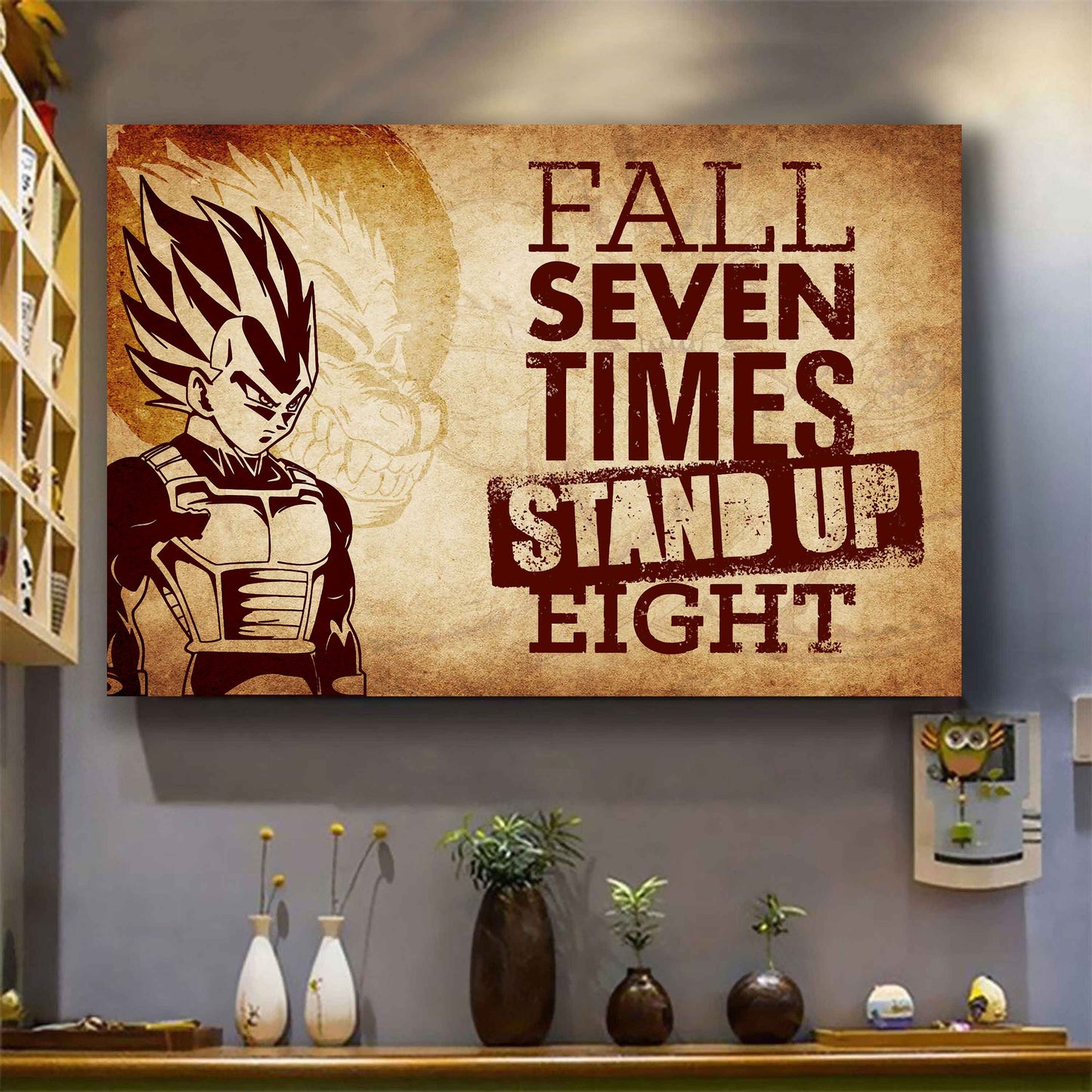 Soldier Poster Canvas Fall Down Seven Times Stand Up Eight