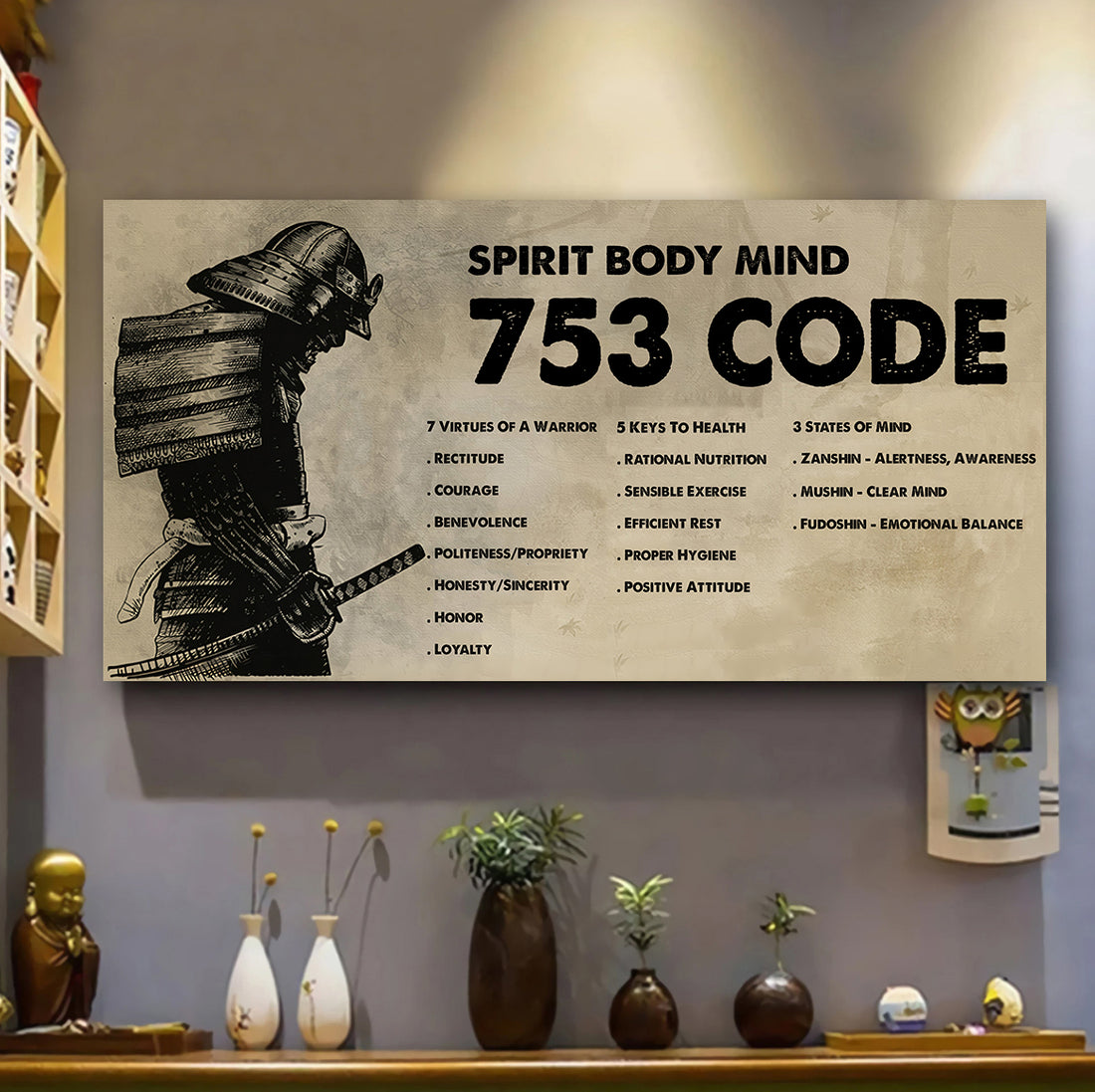 Knight Templar Poster Canvas 7 5 3 Code Motivation Quotes