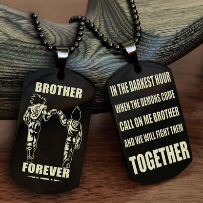 TWD Personalized Double Sided Dog Tag For My Brother - Call On Me Brother And We Will Fight Them Together Gift For Your Friend