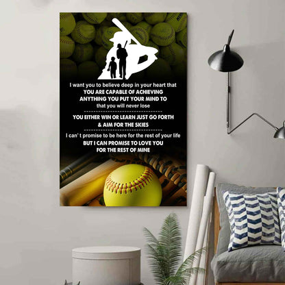 Poster Canvas To My Son You Will Never Lose You Either Win Or Learn - I Love You Gift From Dad