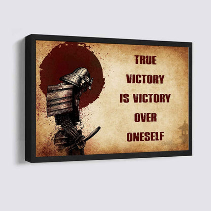 Soldier Poster Canvas True Victory Is Victory Over Oneself Gift For Your Friend