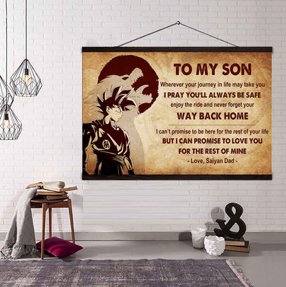 New Version Warrior Poster Canvas Your Way Back Home From Dad To Son Gift For Your Son Motivational Quotes