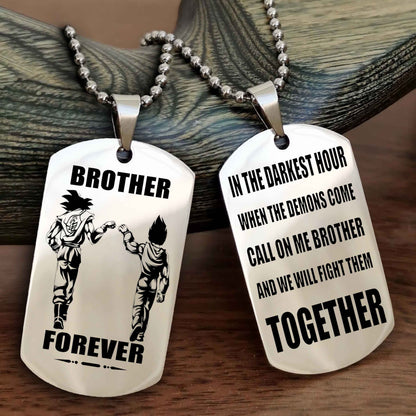 TWD Personalized Double Sided Dog Tag For My Brother - Call On Me Brother And We Will Fight Them Together Gift For Your Friend
